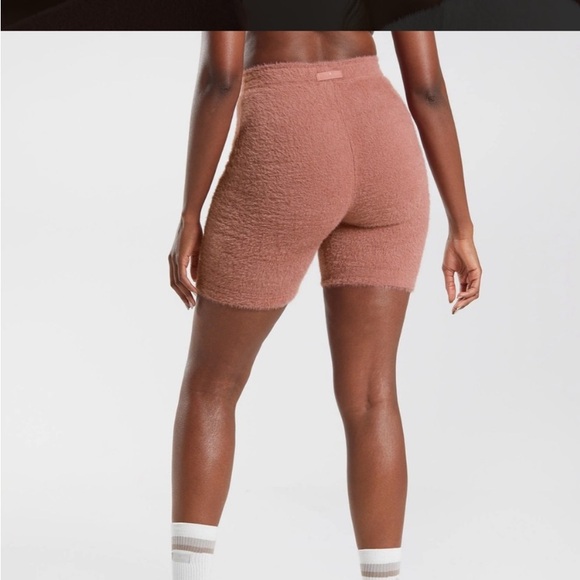 Gymshark Whitney Eyelash Knit Shorts Cayon Red - Picture 2 of 8